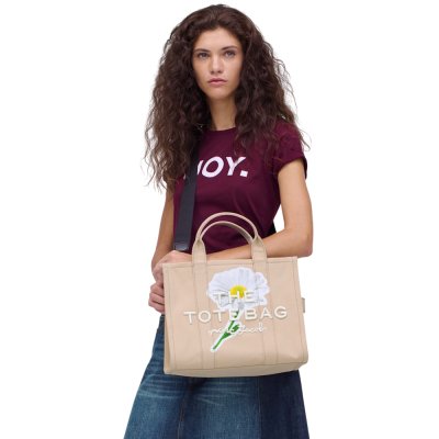 THE DAISY SCRIPT CANVAS MEDIUM TOTE BAG